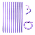 Foam Hair Rollers 10 Pack — No-Heat Curling Rods for Long & Short Hair, Purple