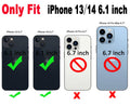 iPhone 14/13 6.1" Flower Case for Women - Soft Matte TPU Cover with Elegant