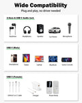 tiavalmax USB C Splitter 3.5mm Headphone Charger Adapter 60W PD Fast Black by Deal US