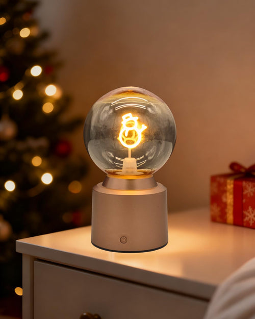 ytydo Cordless LED Table Lamp Snowman Rechargeable Small Christmas Decor by Deal US