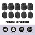 lekudo Car A/C Service Port Cap Kit 10pcs 0.5" Low & 0.6" High Pressure Black by Deal US