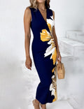 HVT Women's 2025 Summer Halter Neck Floral Print Maxi Dress XXL by Deal US