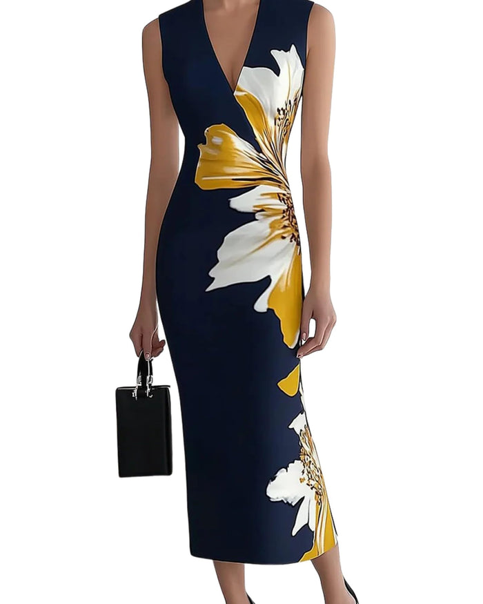 HVT Women's 2025 Summer Halter Neck Floral Print Maxi Dress XXL by Deal US