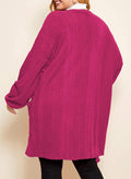 Eytino Women's Plus Size Cardigan Long Sleeve Waffle Knit Coral Paradise Size 1X by Deal US