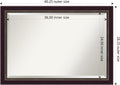 Amanti Art Beveled Wall Mirror, Signore Bronze Wood 28.25 x 40.25 by Vanessa Jane