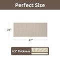 AMOAMI Kitchen Mat Rug Non Slip Machine Washable 20x47 Light Tan by Deal US