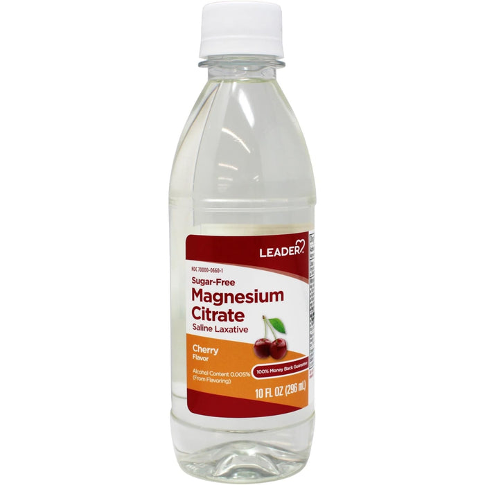 Leader Saline Laxative Magnesium Citrate 1.745G Liquid Cherry 10 Oz by Pasteur Pharmacy