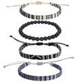 Beach Bracelet Set for Men and Women, Surfer Men Bracelet, Braided Boho Summer B