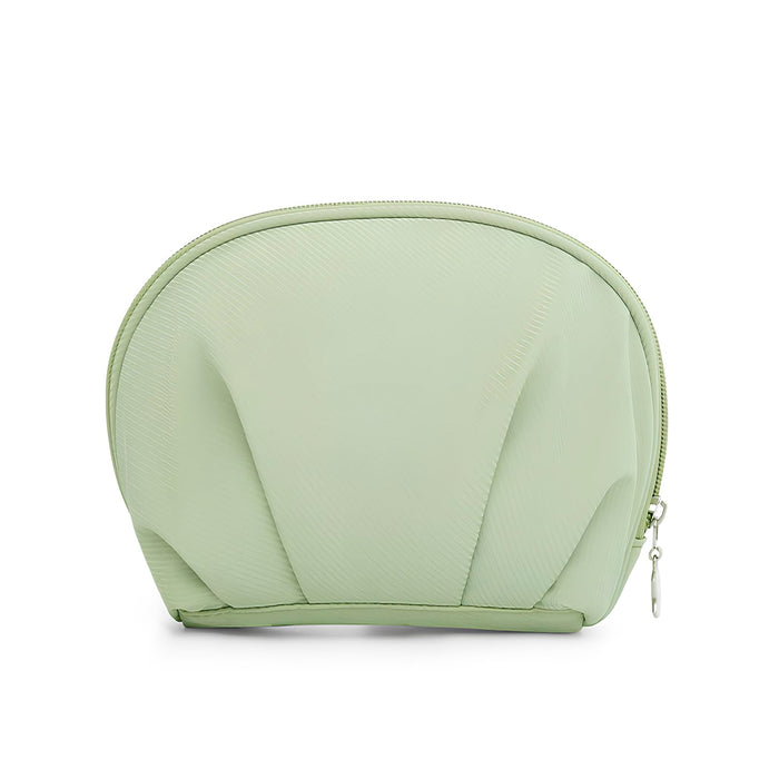 E-Tree Makeup Bag Half Moon Cosmetic Pouch Travel Toiletry Organizer Green by Deal US