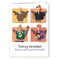 Stonehouse Collection 2-Pack Funny Thanksgiving Greeting Cards Turkey Assorted by Deal US