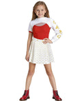 ACLGCSU Girls Zombie Cheerleader Costume 3PCS White Skirt Size 5-6 Years by Deal US