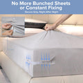 Moskiboly Upgraded Lock Bed Sheet Holders with Center Clips White Standard by Deal US
