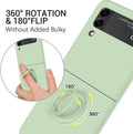 Silicone Case for Samsung Galaxy Z Flip 3 5G with Ring Matcha Green by Merch Section