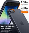 Matte Case for iPhone SE 3/2 2022/2020 4.7" Military Drop Certified Frosted Black by Merch Section