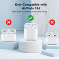 Case Cover, Soft Silicone Case With Gold Heart Pattern For Airpods 2&1 Generatio