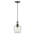 Forte 2679-01-55 9 One Light Cord-Hung Glass Mini Pendant, Brushed Nickel by Vanessa Jane