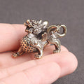 FAVOMOTO Retro Car Keychain Set 4Pcs Golden Brass Feng Shui Dragon Shape by Deal US