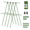 Joyhalo 20 Pack 17in Modular Garden Trellis Kit Green for Tomatoes Grapes by Deal US