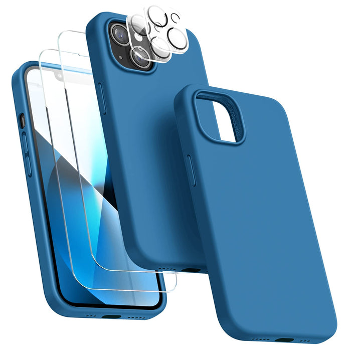 in 1 Designed for iPhone 13 Case, with 2 Pack Screen Protector,2 Pack Camera L