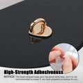Phone Finger Ring Grips 8 Pack — Adhesive Heart Hook Loop Stand for DIY Hanging,