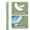 Case for iPhone 15,Liquid Silicone Cover with Cute Flower Branch Pattern