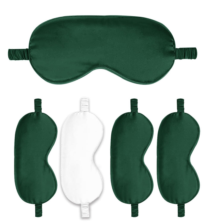 Sleep Masks 5PACK Silk Eyes Cover Satin Eye Mask Silky Blackout Soft Blindfold Sleeping Eyeshades Covers Bridesmaid Gifts
