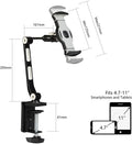 IN STOCK! Suptek YF208B Aluminum Alloy Cell Phone Desk Mount Stand 360° Tablet Stand and Holders Adjustable for iPad, iPhone, Samsung, Asus and More 4.7-11 inch Devices, Good for Bed, Kitchen, Office by Silarius