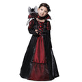 DNQCOS Girls Gothic Vampire Vampiress Dress Costume Black Size 4-6 Years by Deal US
