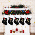 OLIKER 20in Monogram Christmas Stockings Red Velvet White Plush Cuffs Size M by Deal US