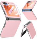 Case for Samsung Galaxy Z Flip 6 & 5 with Hinge Cover Screen Protector Black by Merch Section