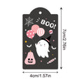 MOZUI Halloween Thank You Tags 60pcs Pink Black Ghost Pumpkin Kraft Paper by Deal US