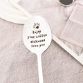 MXXGMYJ Funny Coffee Spoon I Love You Gift Silver for Men Couples Xmas by Deal US