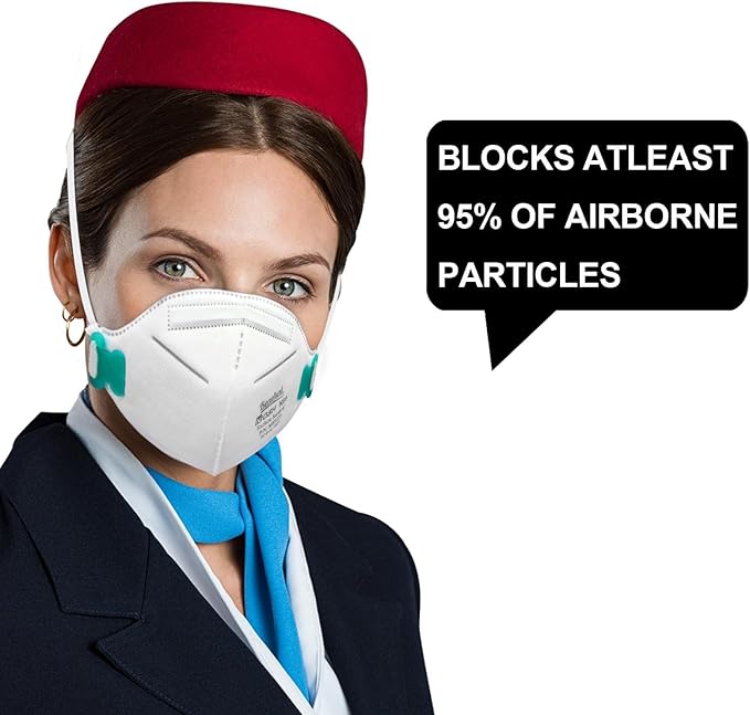 benehal NIOSH Approved N95 Particulate Respirators Mask White Pack of 25 by Deal US