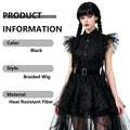 Ccfurwo Braided Black Wig Gothic Costume Women Cute Soft Black CC050BK by Deal US