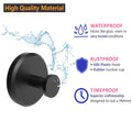 Homeshifters SUS 304 Stainless Steel Matte Black Suction Cup Hooks 2 Pc by Deal US