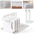 Moskiboly Upgraded Lock Bed Sheet Holders with Center Clips White Standard by Deal US