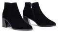 Vepose Women's Ankle Booties Pointed Toe Block Heel Blacknubuck Size 10 by Deal US
