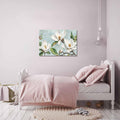 Prime Leader Vintage Framed Canvas Art White Magnolia Flower 12x18 by Deal US