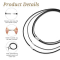 Cord Necklace, 4 Pc Waxed Rope DIY Chain for Pendant Waterproof Braided Leather