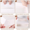 JCD 12pcs Cake Boxes 14x10x4in White Bakery Window Quarter Sheet by Deal US