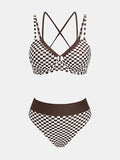 CUPSHE Womens Bikini Sets Two Piece Swimsuit High Waisted Underwire , medium by Vanessa Jane