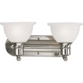Progress Lighting P3162-09 2-Light Wall Bracket with White Etched Glass by Vanessa Jane