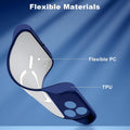 Magnetic Slim Case for iPhone 17 Pro Max Deep Blue Frameless Clear Matte MagSafe Compatible by Merch Section