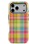 Colorful Plaid Pattern Retro Square Case for iPhone 17 Pro