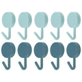 uxcell 10Pcs Stainless Steel Towel Hooks Light Blue Green Modern by Deal US