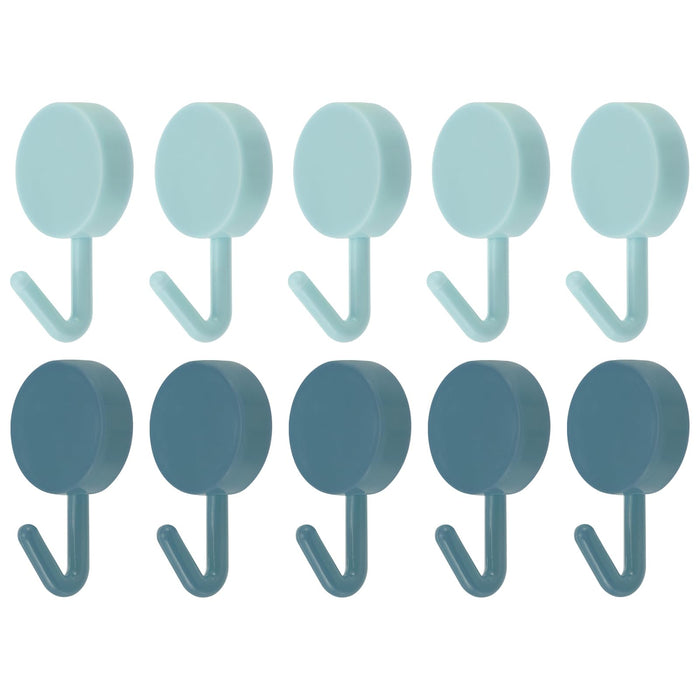 uxcell 10Pcs Stainless Steel Towel Hooks Light Blue Green Modern by Deal US