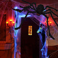 OCATO 200" Halloween Spider Web + 59" Giant Spider Decorations Black by Deal US