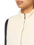 MULTIPLES Women's Plus Size Thru Collar Zip Pocket Quilted Vest, Winter White. by Deal US