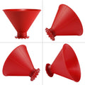 CLESDF Magical Car Ice Scraper Funnel 2 Pack Red Cone Windshield Snow Scraper by Deal US