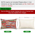RABUSOFA Christmas Pillow Cover Red Lumbar Cushion 12x20 Inch Pack of 1 by Deal US